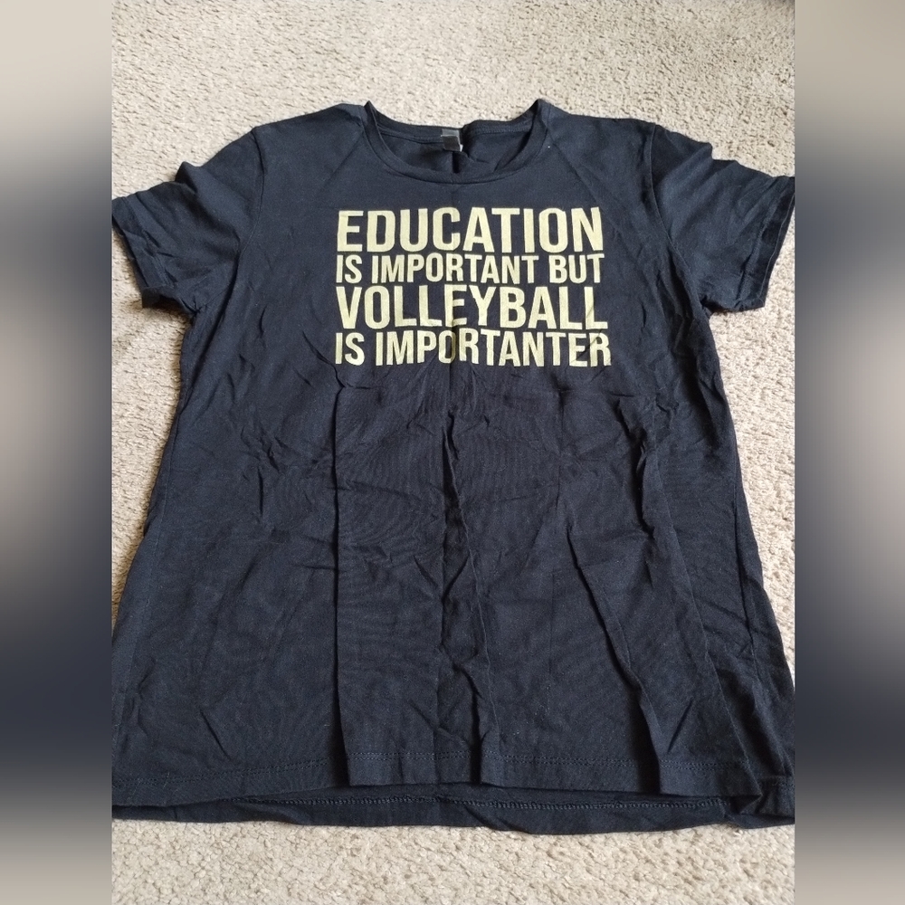 XXL Next Level Black & Yellow Women's Volleyball Tshirt